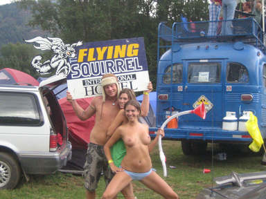 Wild girls at the festival
